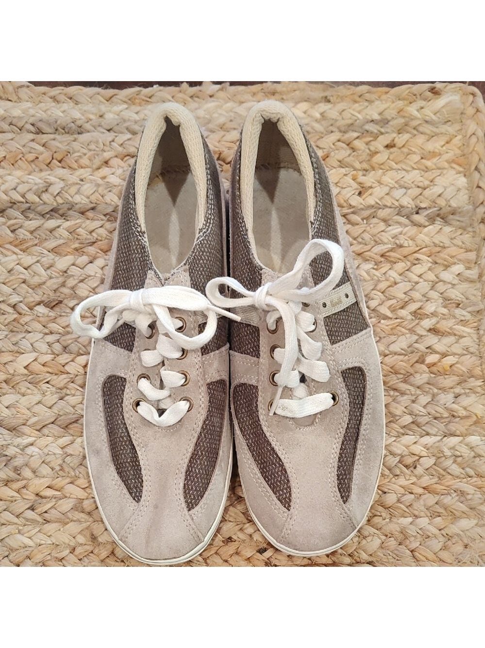 Keds Tan and Cream Casual Sneakers - Picture 1 of 8